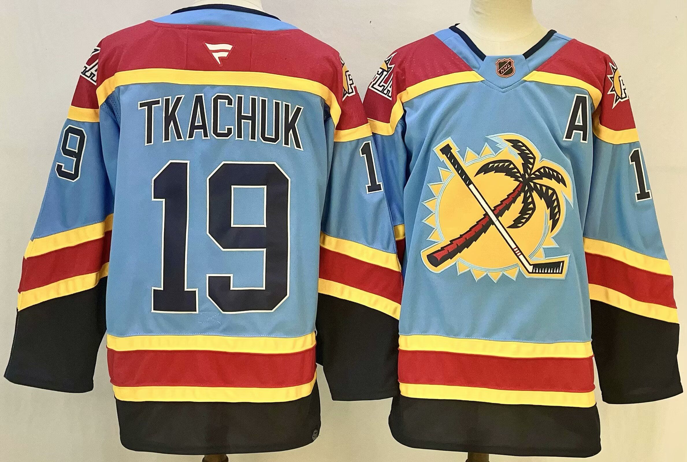 Men Florida Panthers #19 Tkachuk Light Blue Fanatics 2025 NHL Jersey style 1->florida panthers->NHL Jersey